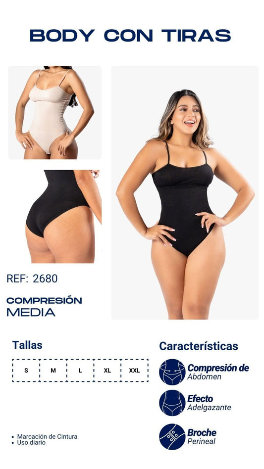 BODY CON TIRAS/2680/DIAMANTE - Mi tienda